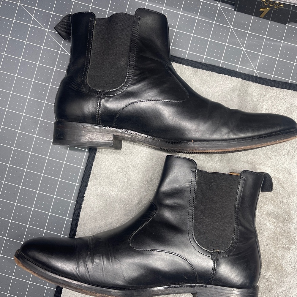 Cole Haan Leather Chelsea Boots Dress Casual Ankle Pull On Black 9.5M - Picture 3 of 6